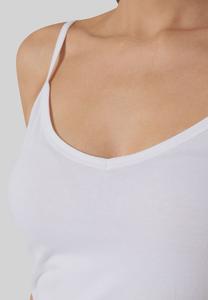 Набор из 2 женских топов с V-образным вырезом CALIDA, белый
