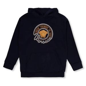 Молодежный Versace Kids Medusa хлопковый джерси худи Young Versace, синий