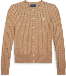 Кардиган Polo Ralph Lauren Kids Mini-Cable Cotton Cardigan, цвет Camel Heather