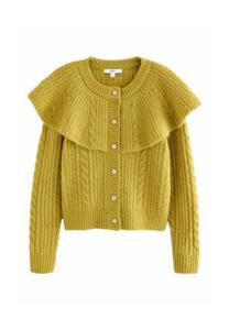 Кардиган Next REGULAR FIT, Citrine Yellow/Yellow