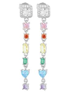 Adeliás Женские серьги - серьги-гвоздики из серебра 925 пробы с кубическим цирконием в серебряной оправе