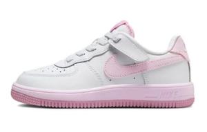 Force 1 Low EasyOn Устойчивые к истиранию низкие детские скейтбординговые кроссовки бело-розовые Детские Nike