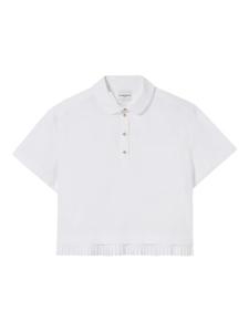 Укороченная рубашка поло с оборками по низу Claudie Pierlot, белый