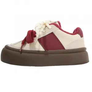 Теплые низкие детские кроссовки для повседневной носки MAIBUXIONG, красный