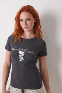 Хлопковая пижамная футболка Women'Secret, серый