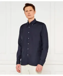 Льняная рубашка Regular fit Oscar Jacobson, синий