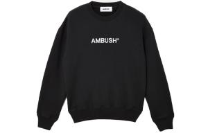 Хлопковый худи с вышитым логотипом AMBUSH, черный