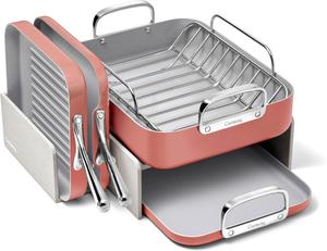 Набор квадратных сковородок Caraway, коралловый