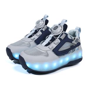 Дышащие низкие детские уличные кроссовки Kids' BKG, синий/серый