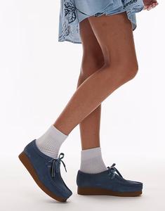 Кроссовки Clarks Wallabee evo из синей замши