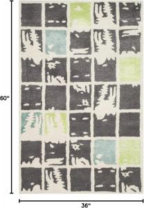 Ковер ручной работы из премиальной шерсти SAFAVIEH, 92 x 153 см, Bella Collection Grey/Ivory BEL130B