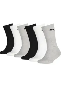 Носки PUMA "JUNIOR CREW SOCK 6P ECOM" (6 пар), мягкая подошва для дополнительного комфорта, белый