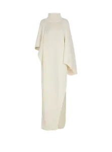 Асимметричная вязаная накидка Balmain, белый