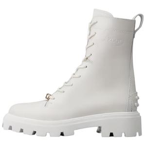 TOD'S Короткие женские ботинки Martin до середины голени, белые