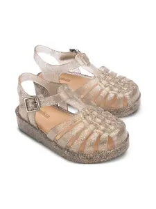 Сандалии с блестками Mini Melissa, золотистый