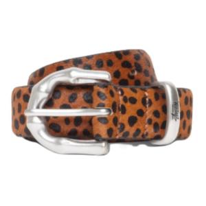 Stussy Кожаный ремень из коровьей кожи унисекс разноцветный 2,9 см, Brown