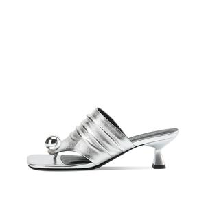 Rosa Bianca Женские шлёпанцы с серебристой овчинной подкладкой, цвет Silver Sheepskin Lining