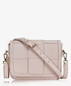 Мини-сумка через плечо Lily из плетеной кожи GiGi New York, коричневый/бежевый