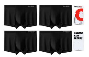 Мужские боксеры WHITE HOT, 4 шт (Светло-серый+Светло-серый+Голубой+Голубой)