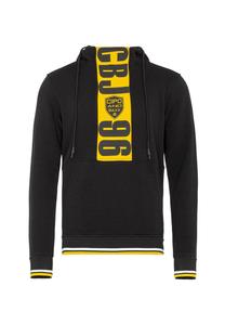 Толстовка с капюшоном и великолепными фирменными принтами CIPO & BAXX, черный