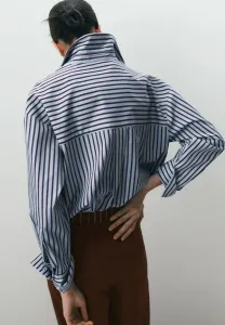 Блузка на пуговицах Mango, Light Blue