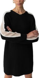 Платье Sanctuary Speedway Sweater Dress, цвет Black/Milk/T.Almond