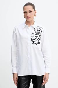 Хлопковая рубашка Max&Co., белый