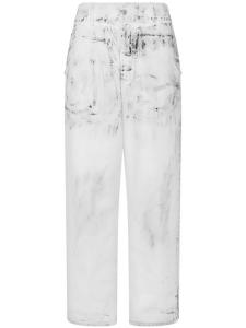 Moschino джинсы с эффектом потертости, белый