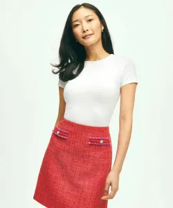 Футболка из эластичного пике из хлопка и вискозы