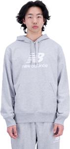 Толстовка с капюшоном New Balance Men's Essentials Stacked Logo French Terry, Athletic Grey