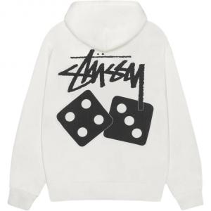 Худи Dice с пигментной окраской Stussy, белый