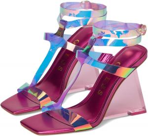 GUESS womens Bacio, Pink Mirror Metallic 660