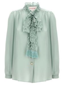 Блузка с бантом Valentino Garavani VALENTINO GARAVANI, зеленый