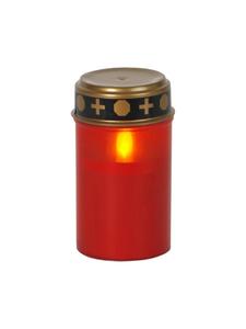 STAR Trading Светодиодный надгробный светильник «Безмятежность», с таймером, красный, 12 см