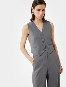 Костюмный жилет Koton, антрацит