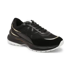 Кроссовки с добавлением кожи Armani Exchange, черный