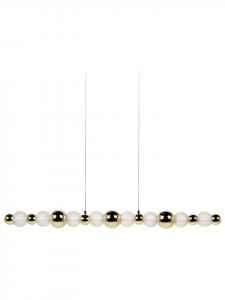 Beliani Подвесные светильники SORA в золотисто-черно-прозрачном исполнении - (Ш) 92 x (В) 130 x (Д) 8 см