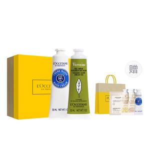 Медовая вишневая цветочная композиция с ароматом карите классический набор увлажняющий питательный крем для рук LOCCITANE, Two-Piece Set: Shea 30ml+Verbena 30ml (Shopping Bag Included+Shampoo 6ml+Hand Cream 10ml*3)