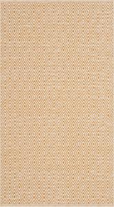 Ковер SAFAVIEH, 77 x 122 см, Montauk Collection, Ivory & Rust, ручное плоское плетение из хлопка, идеально для помещений с высокой проходимостью: прихожая, гостиная, спальня (MTK515L)