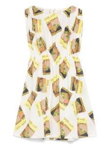 The Animals Observatory платье с графичным принтом, белый