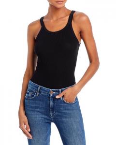 Майка женская RE/DONE в рубчик хлопковая, черный