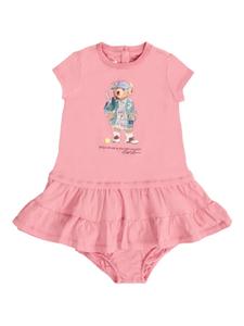 Платье POLO RALPH LAUREN KIDS с принтом Polo Bear, розовый