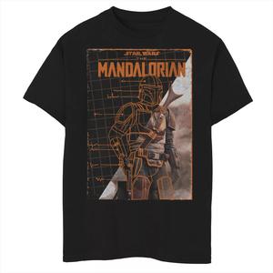 Футболка с плакатом и графикой «Звездные войны», «Мандалорская галерея» для мальчиков 8–20 лет Star Wars