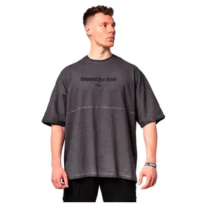 Футболка Nebbia Washed-off oversized heavyweight cotton no shortcuts 369, серый