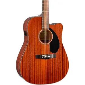 Акустическая электро-гитара Fender CD-60SCE Dreadnought из цельного красного дерева, натуральный цвет