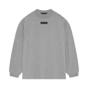 Футболка Fear Of God Essentials Fear of God Essentials Long-Sleeve 'Dark Heather Oatmeal', серый