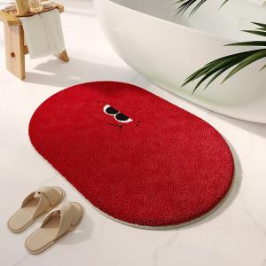 Budis Ковер 50х80 см для прихожей/ванной с геометрическим дизайном, абсорбирующий, не скользящий