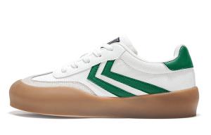 Женские бело-зеленые кеды Feiyue Low Top Canvas