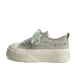 Низкие женские скейтерские кеды TAFN, зеленый