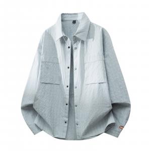 Рубашка Unisex Lapel Moderate WARRIOR, air синий[free diy badge]